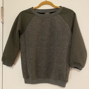 Gray Textured Sweatshirt